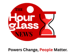 Logo of Hourglass News organization. Header Logo In Use