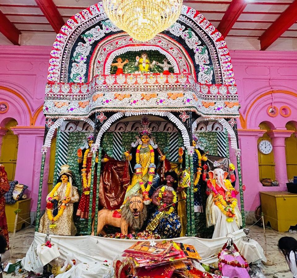 Tripura Durga Bari Basanti Puja: Two-Armed Durga Tripura, Manikya Dynasty Traditions.