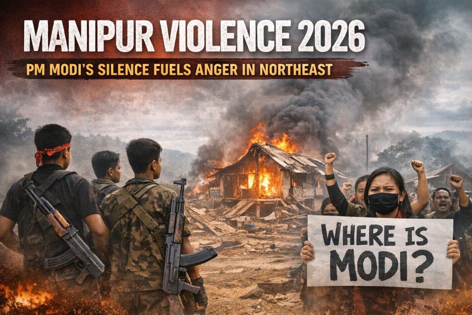 - Manipur violence 2026 youth holding AK-47