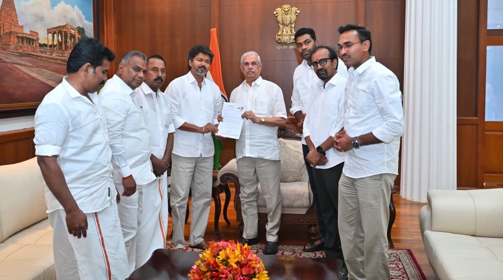 Vijay TVK Majority Crisis as Vijay meets Governor over government formation in Tamil Nadu