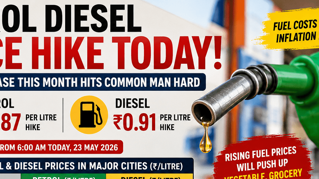 Petrol Diesel Price Hike Triggers Fresh Burden on Common Man Across India