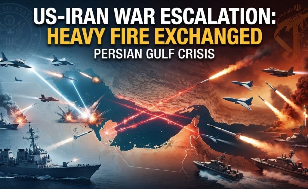 US-Iran war escalation regional strikes map